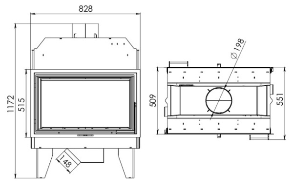 Топка каминная ТКТ 10.0-05 «АВРОРА С2»