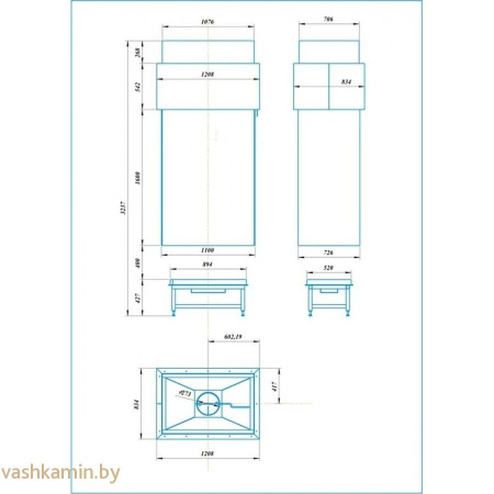 Островной камин Elba