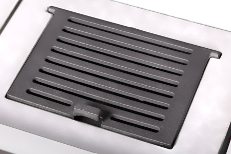 Каминная топка Экокамин Альфа 1000 R/L два стекла правая/левая белый/черный шамот