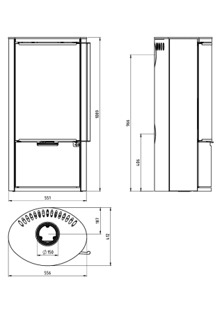 Печь-камин Ember E-14 FG