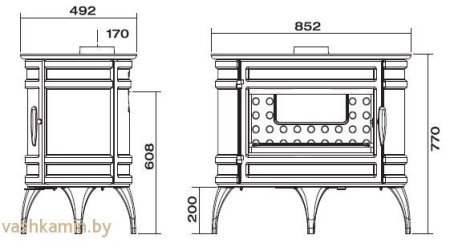 Печь камин Mandor  Invicta