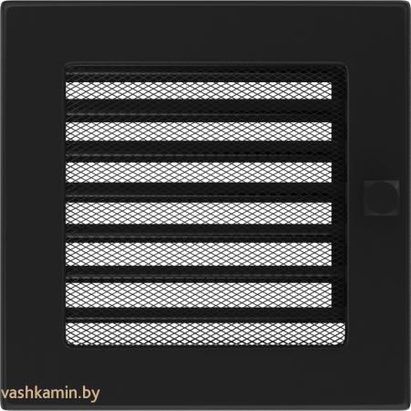 Черная решетка с жалюзи вентиляционная