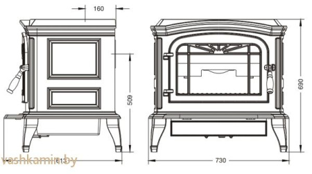 Печь-камин Bradford Antracite Invicta