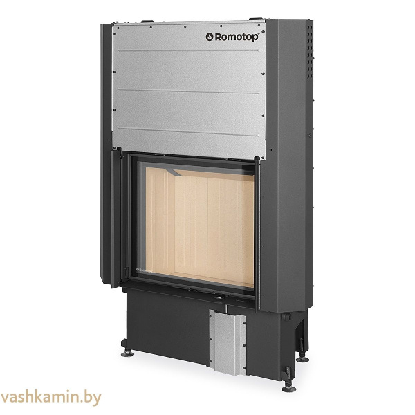 IMPRESSION 2G L 67.60.01 - каминная топка с белым шамотом подъемом и двойным остеклением