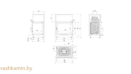 OLIWIA/P/BS 18 Угловая каминная топка Kratki