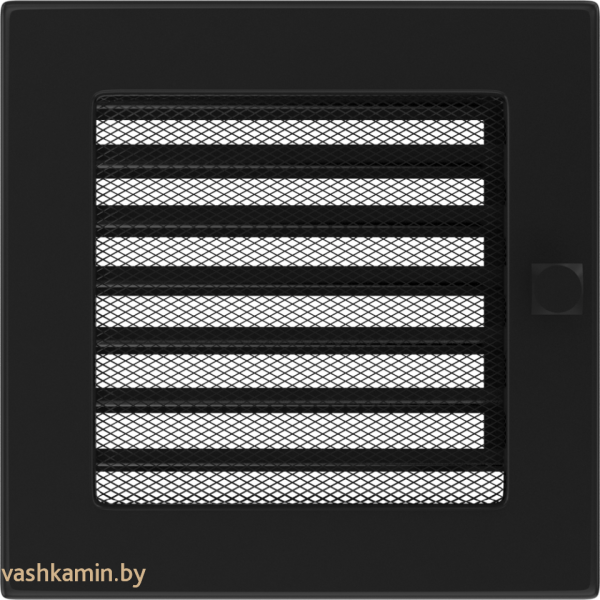Черная решетка с жалюзи вентиляционная
