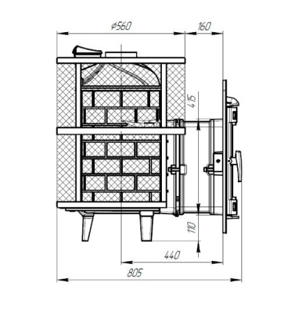 Банная печь ProMetall Атмосфера L с сеткой из нержавеющей стали