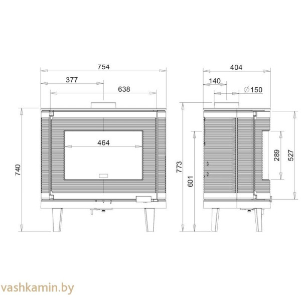 Печь-камин Kaori Invicta