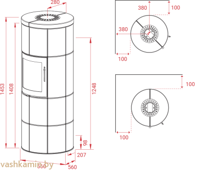 Печь-камин Lotus M-Jubilee песчаник
