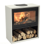 Contura 310G белая стеклянная дверь