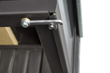 Каминная топка Экокамин ДЕЛЬТА 1200х800х450 PB три стекла подовая черный шамот