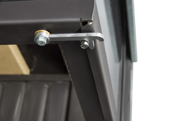 Каминная топка Экокамин ДЕЛЬТА 1200х800х450 PB три стекла подовая черный шамот