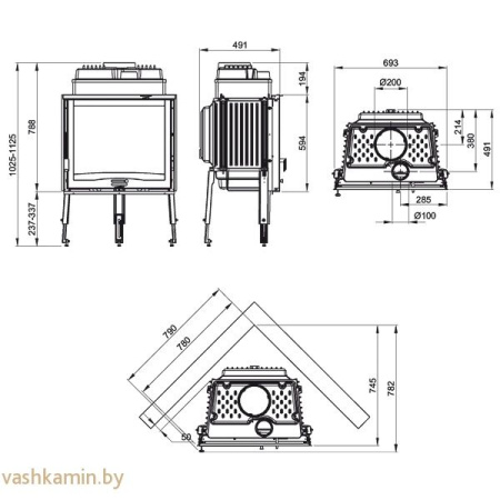 Focolare 70 piano Nordica Топка