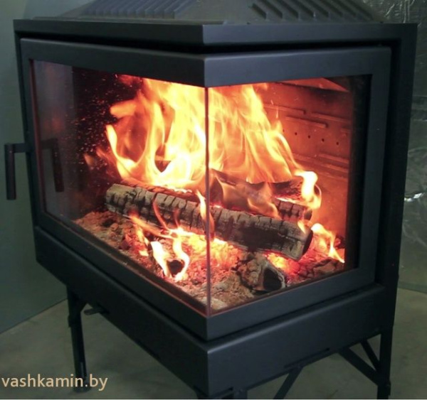 KFD ECO MAX 7 R D с шибером Basic (правая) Угловая каминная топка