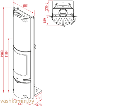 Печь-камин Lotus Prestige Integra