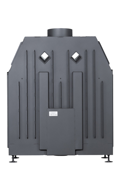 Топка АЛЬФА 1000 белый/черный шамот(подовая)