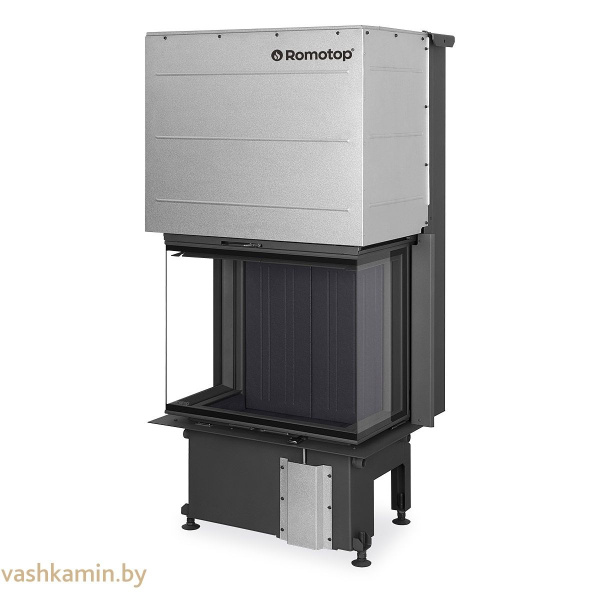 IMPRESSION C 2G L 67.61.34.21 - каминная топка трехсторонняя с черным шамотом подъемом стекла вверх