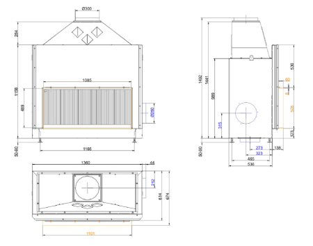 Urfeuer 50/110каминная топка 