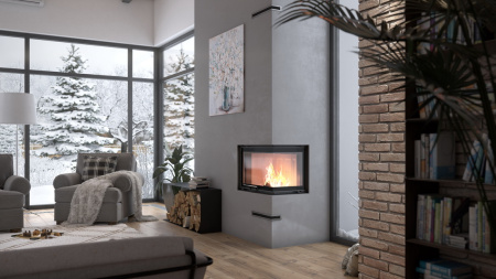 DEFRO HOME INTRA ME BP/BL G  угловая каминная топка