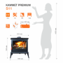 Чугунная печь KAWMET Premium S11 (8,5 кВт)
