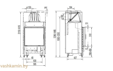 Austroflamm 55x51 K 2.0 Каминная топка