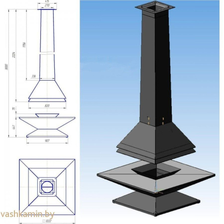 Островной камин Candle 123
