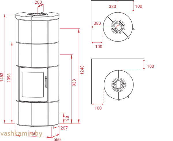 Lotus M2 песчаник  Печь-камин