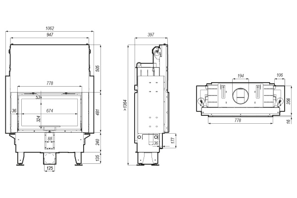 DEFRO HOME  INTRA ME  SLIM G  Каминная топка