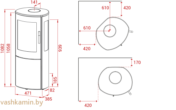 Печь-камин Lotus Mira 4