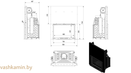 OLIWIA/G 18 Каминная топка Kratki