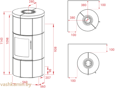 Печь-камин Lotus M1 Indian Night