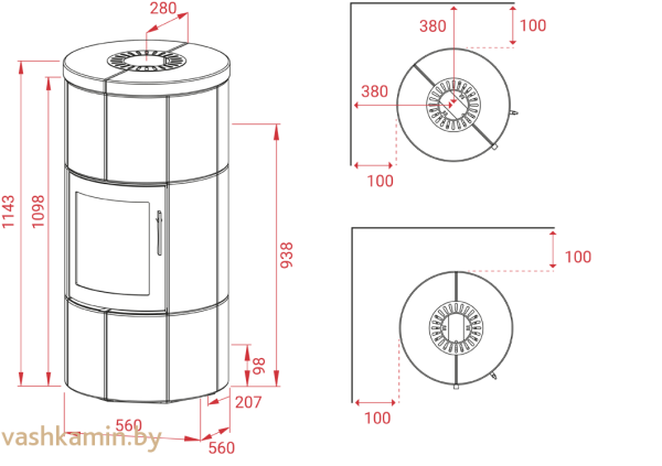 Печь-камин Lotus M1 песчаник