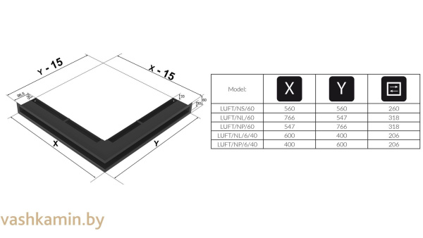 РЕШЕТКА LUFT УГЛОВАЯ