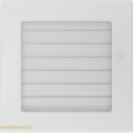 Белая  решетка с жалюзи вентиляционная