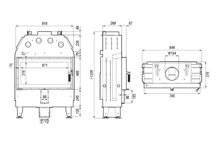 DEFRO HOME INTRA ME SLIM Каминная топка