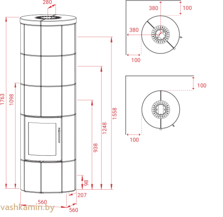 Печь-камин Lotus M3 песчаник