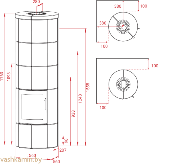 Печь-камин Lotus M3 песчаник