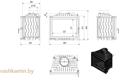 ERYK/PF 12 Каминная топка Kratki