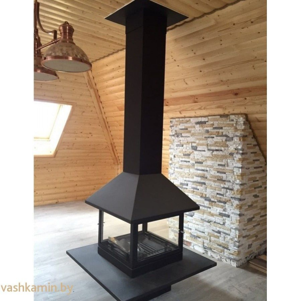 Островной камин CUBE