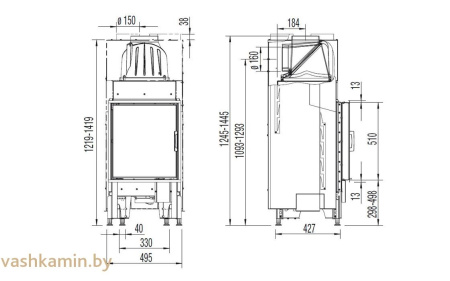 Austroflamm 45x51 K 2.0 Каминная топка