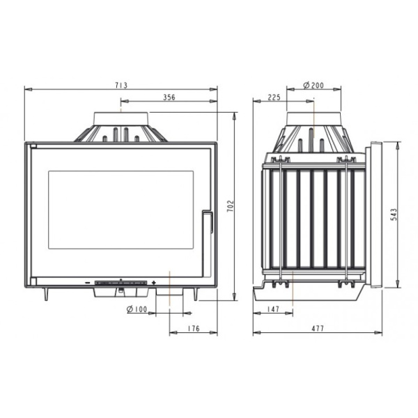 Топка Invicta 700 Air control