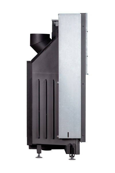 Топка ВЕГА 1000 подовое горение принтинг черный шамот футеровка под кирпич