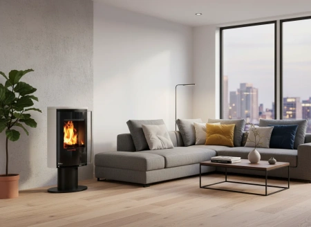 Печь-камин Ember E-16 FG Serpentino Поворотная