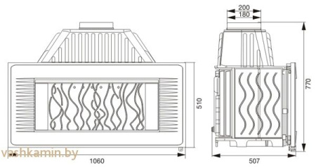 Каминная топка, CUIR 1000 Invicta